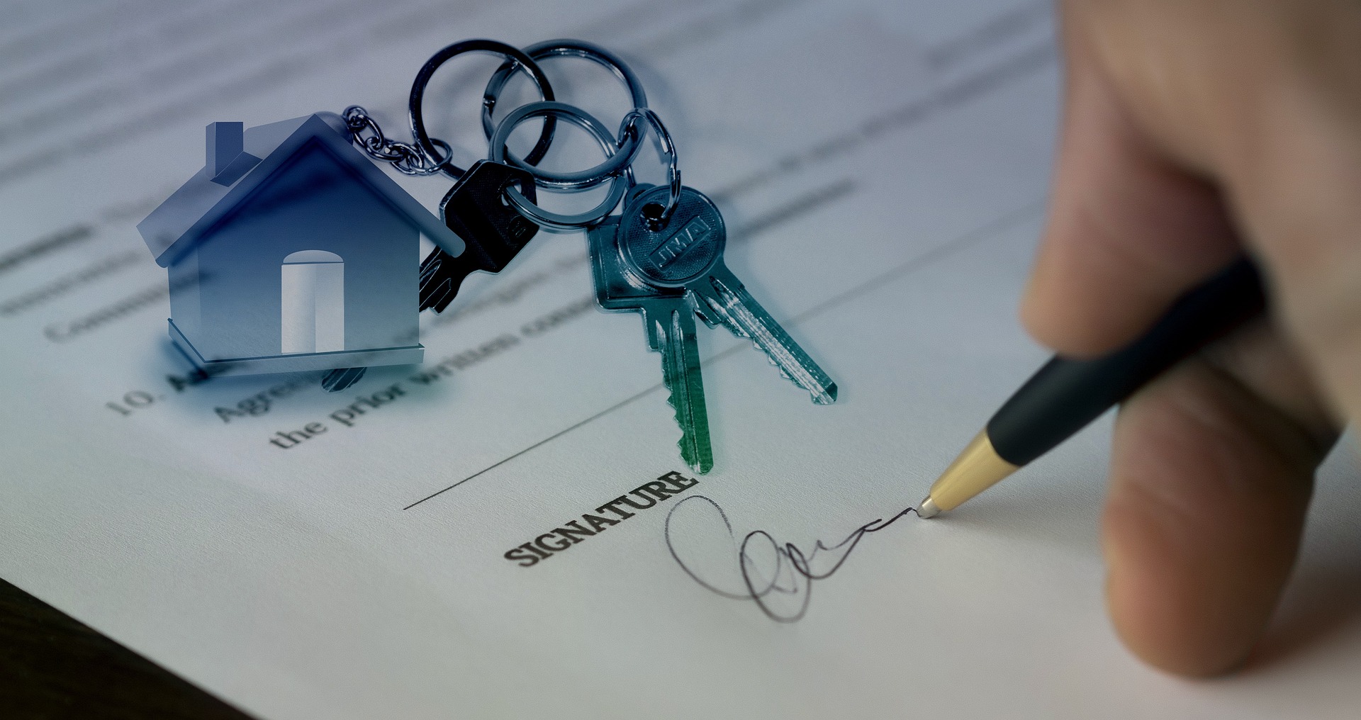 Real estate agent welcoming clients